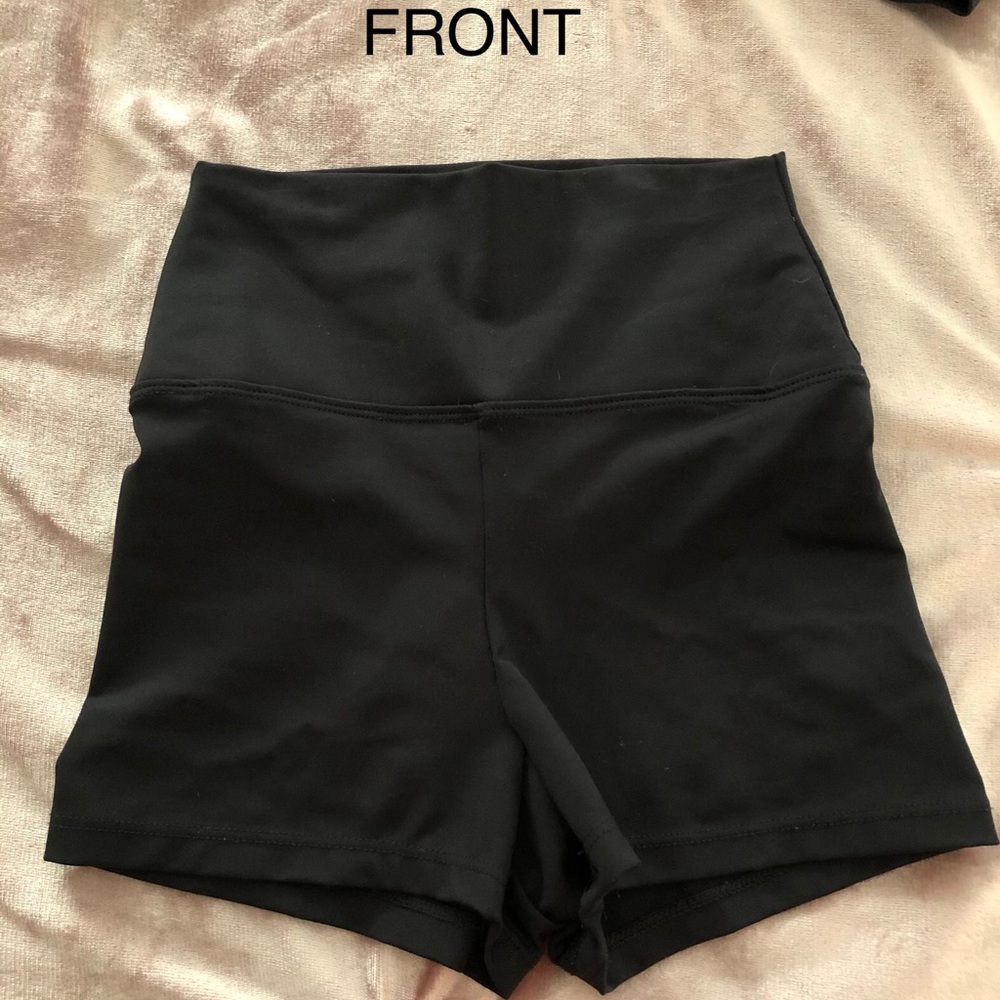 Black High-Waisted Capezio Dance Shorts/Spandex